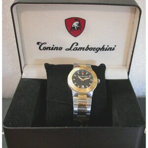 Tonino Lamborghini Mens Gold & Silver Stainless Steel Watch EN035D-301 With Box